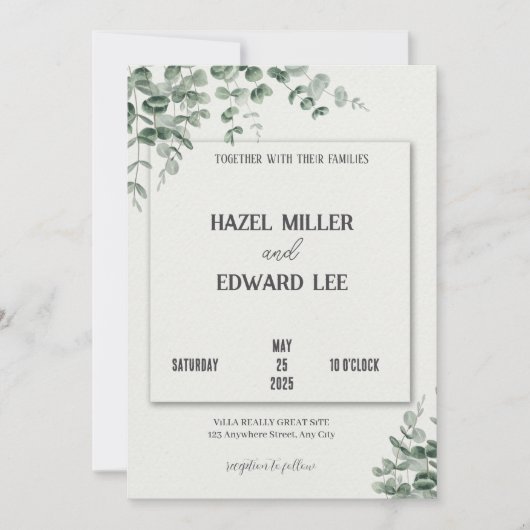 結婚式招待状 招待状 (正面)