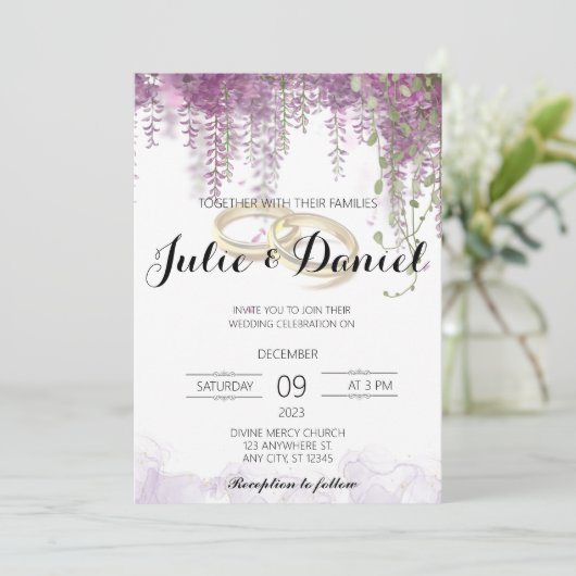 結婚式招待状 招待状 (スタンド正面)