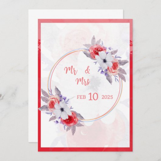 結婚式招待状 招待状 (正面/裏面)