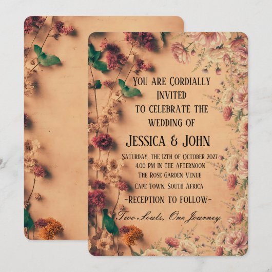 結婚式招待状 招待状 (正面/裏面)