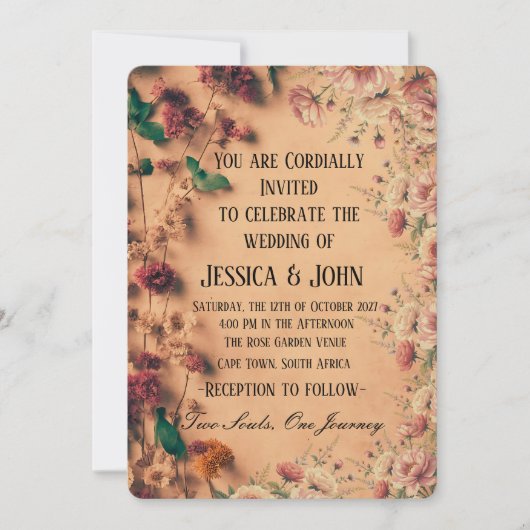 結婚式招待状 招待状 (正面)