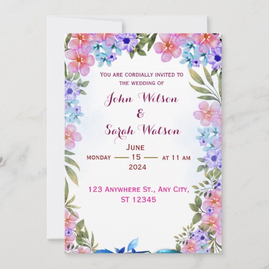 結婚式招待状 招待状 (正面)