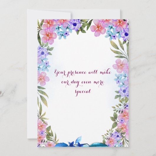 結婚式招待状 招待状 (裏面)