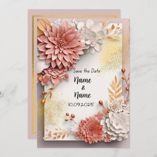 結婚式招待状 招待状 (正面/裏面)