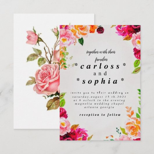 結婚式招待状 招待状 (正面/裏面)