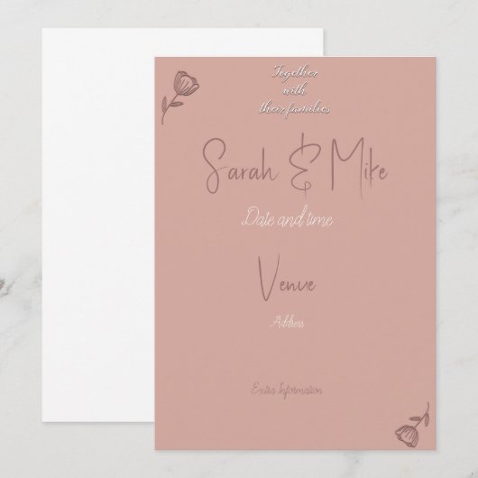 結婚式招待状 招待状 (正面/裏面)