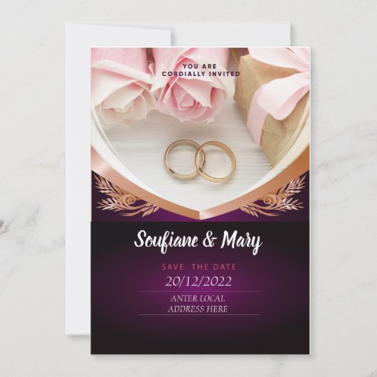 結婚式招待状 招待状 (正面)