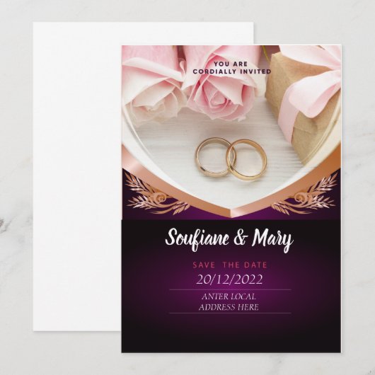 結婚式招待状 招待状 (正面/裏面)