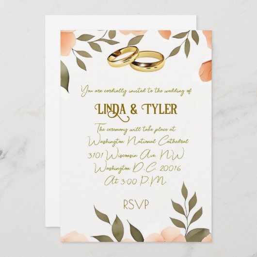 "結婚式招待状" 招待状 (正面/裏面)