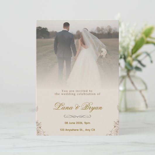 結婚式招待状 招待状 (スタンド正面)