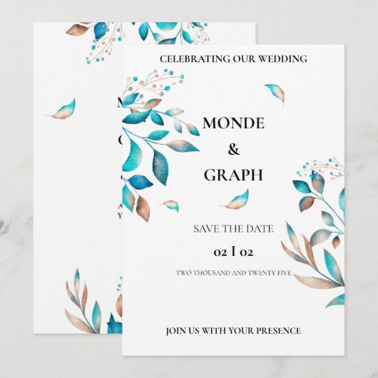 結婚式招待状 招待状 (正面/裏面)