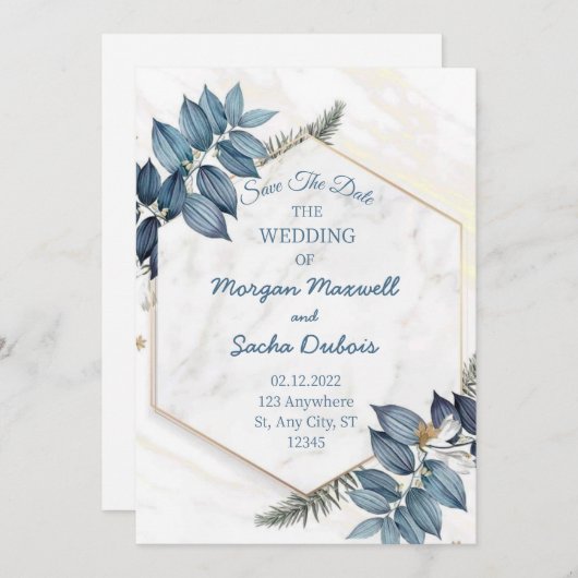 結婚式招待状 招待状 (正面/裏面)