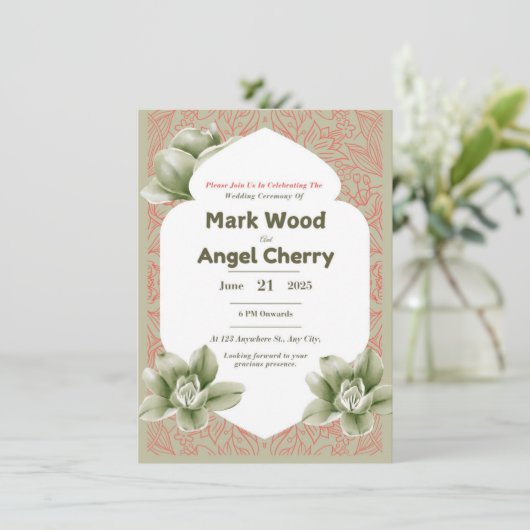 結婚式招待状 招待状 (スタンド正面)