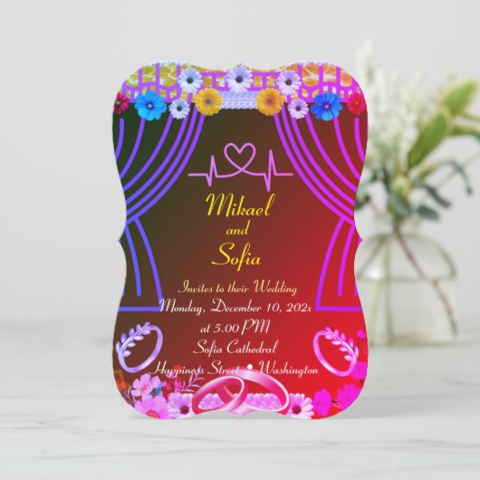 結婚式招待状 招待状 (スタンド正面)