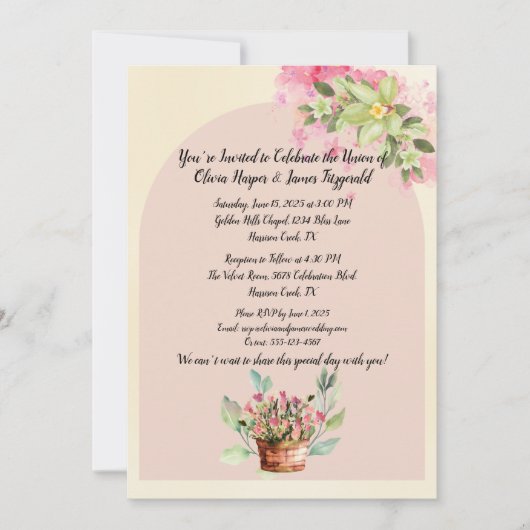 結婚式招待状 招待状 (正面)