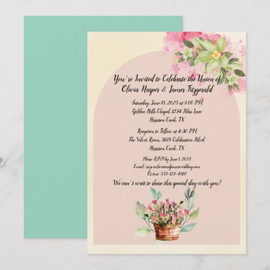 結婚式招待状 招待状 (正面/裏面)