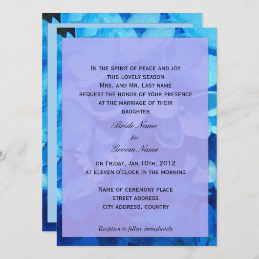 結婚式招待状 招待状 (正面/裏面)