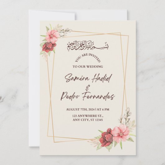 結婚式招待状 招待状 (正面)