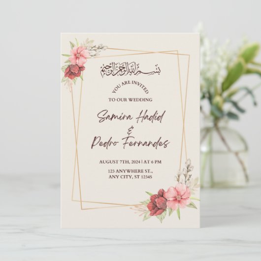 結婚式招待状 招待状 (スタンド正面)