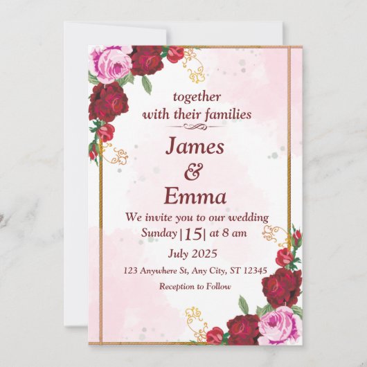 結婚式招待状 招待状 (正面)