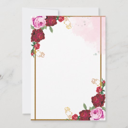 結婚式招待状 招待状 (裏面)