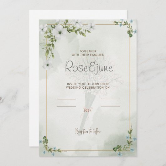 結婚式招待状 招待状 (正面/裏面)