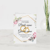 結婚式招待状 招待状 (裏面)