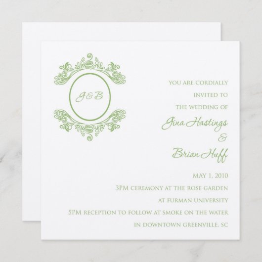 結婚式招待状 招待状 (正面/裏面)