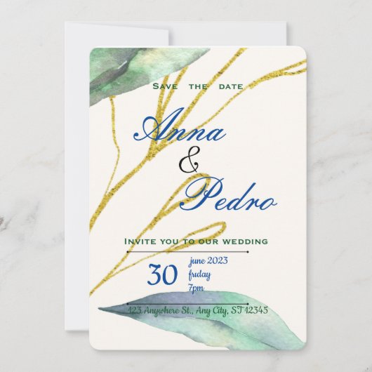 結婚式招待状 招待状 (正面)