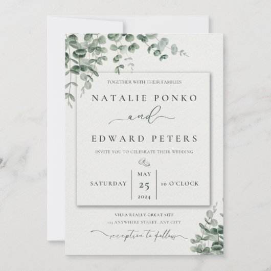 結婚式招待状 招待状 (正面)