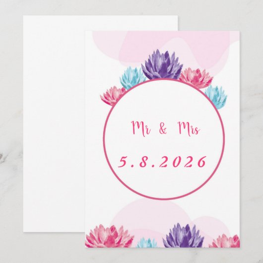 結婚式招待状 招待状 (正面/裏面)