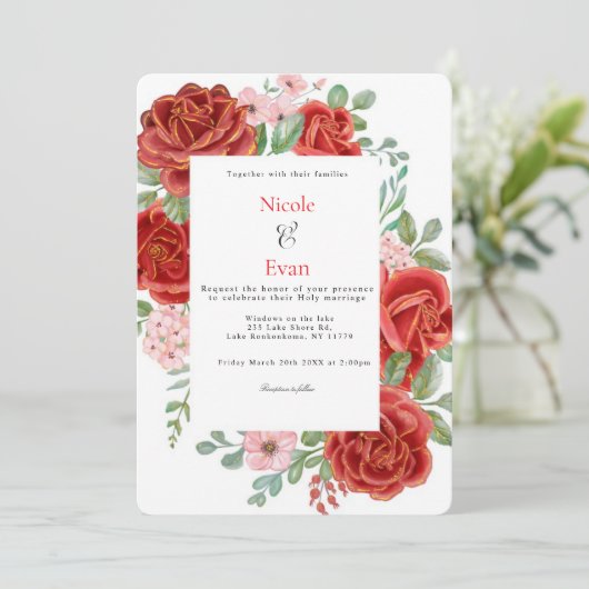 結婚式招待状 招待状 (スタンド正面)