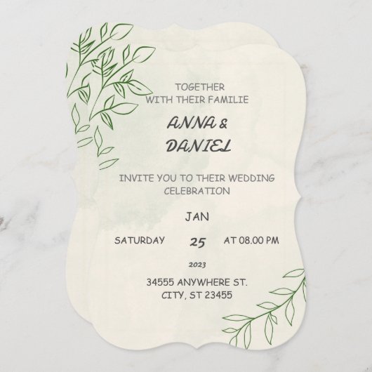 結婚式招待状 招待状 (正面/裏面)