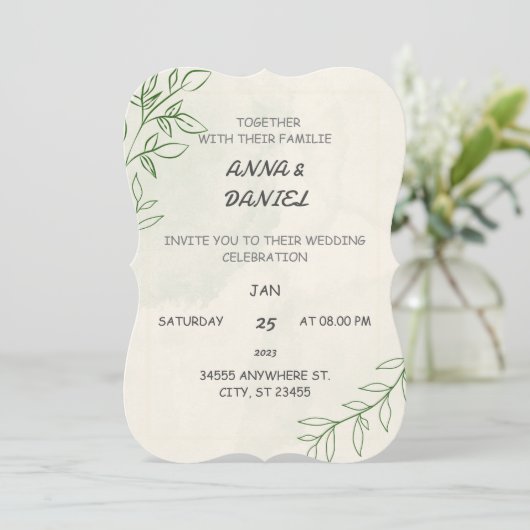 結婚式招待状 招待状 (スタンド正面)