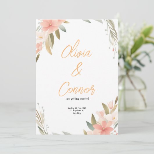 結婚式招待状 招待状 (スタンド正面)