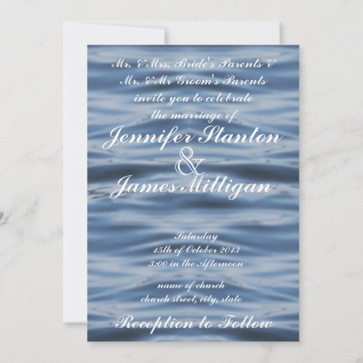 結婚式招待状 招待状 (裏面)