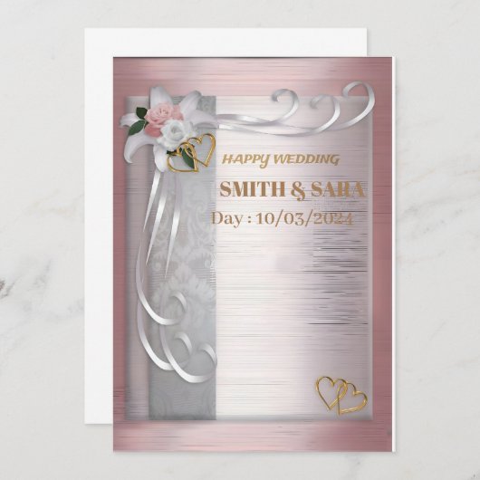 結婚式招待状 招待状 (正面/裏面)