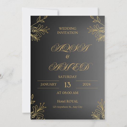 結婚式招待状 招待状 (正面)