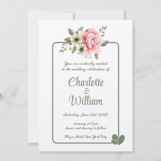 結婚式招待状 招待状 (正面)