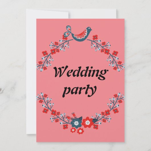 結婚式招待状 招待状 (裏面)