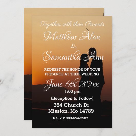 結婚式招待状 招待状 (正面/裏面)