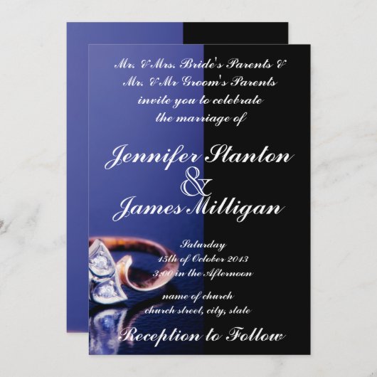 結婚式招待状 招待状 (正面/裏面)