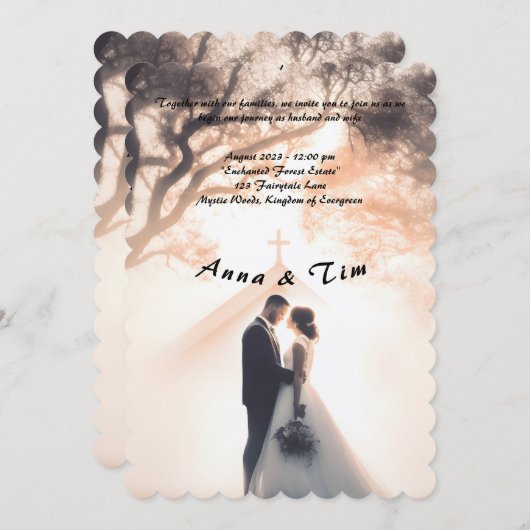 結婚式招待状 招待状 (正面/裏面)