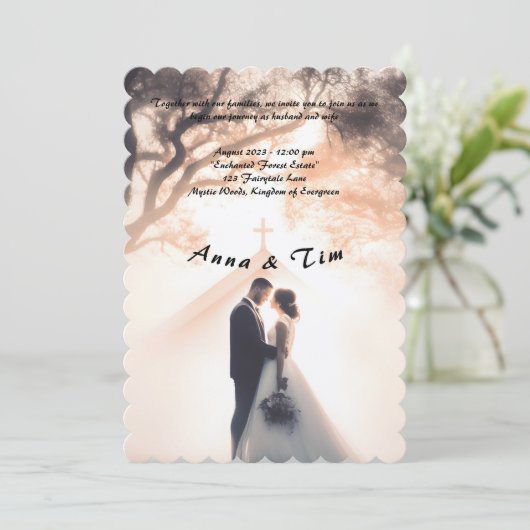 結婚式招待状 招待状 (スタンド正面)