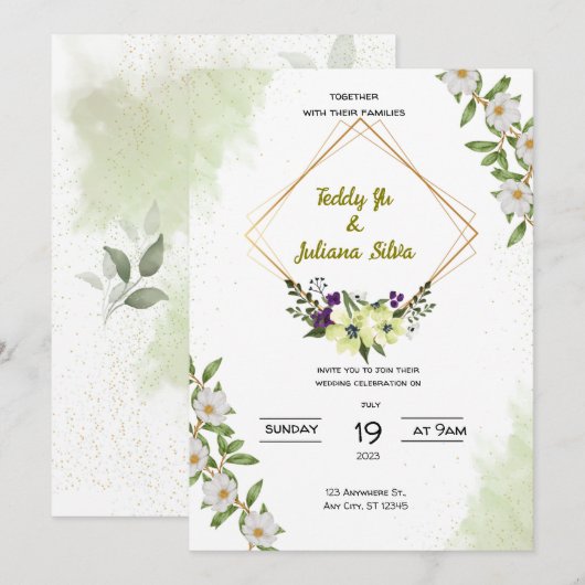 結婚式招待状 招待状 (正面/裏面)