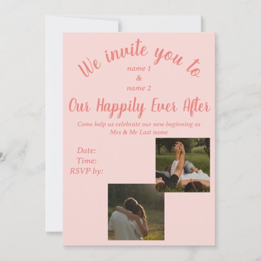 結婚式招待状 招待状 (正面)