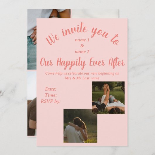 結婚式招待状 招待状 (正面/裏面)