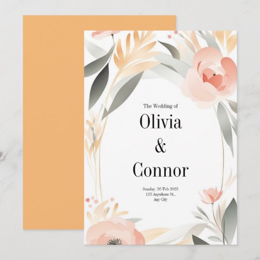 結婚式招待状 招待状 (正面/裏面)