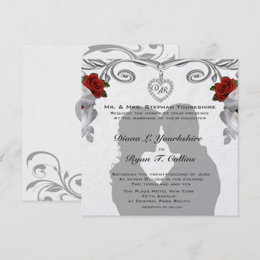 結婚式招待状 招待状 (正面/裏面)