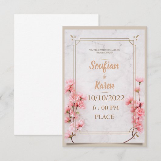 結婚式招待状 招待状 (正面/裏面)